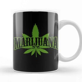 Baskı Dükkanı Weed Marijuana Joint Beyaz Porselen Kupa Bardak