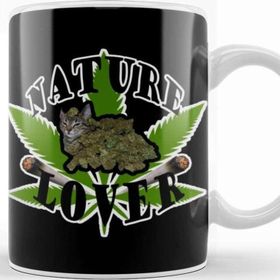 Baskı Dükkanı Weed Nature Lover Beyaz Porselen Kupa Bardak
