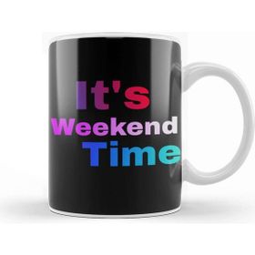 Baskı Dükkanı Weekend Beyaz Porselen Kupa Bardak