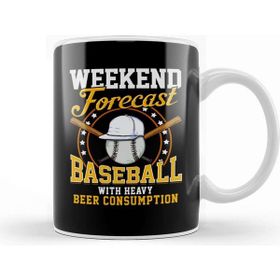Baskı Dükkanı Weekend Forecast Baseball With Beer Consumption Beyaz Porselen Kupa Bardak