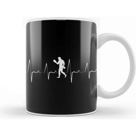 Baskı Dükkanı Weight Training Bodybuilder With Heart Rate Heart Beyaz Porselen Kupa Bardak