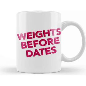 Baskı Dükkanı Weights Before Dates Gym Inspiration Porselen Beyaz Kupa Bardak