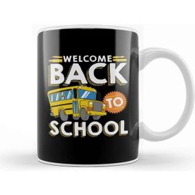 Baskı Dükkanı Welcome Back To School Kids Schoolbus New Student Beyaz Porselen Kupa Bardak