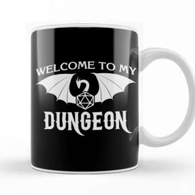 Baskı Dükkanı Welcome To My Dungeon Beyaz Porselen Kupa Bardak