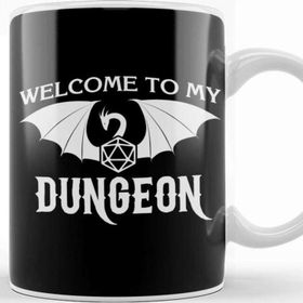 Baskı Dükkanı Welcome To My Dungeon Beyaz Porselen Kupa Bardak
