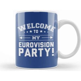 Baskı Dükkanı Welcome To My Eurovision Party Beyaz Porselen Kupa Bardak