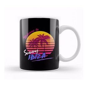 Baskı Dükkanı Welcome To Sunny Ibiza Porselen Beyaz Kupa Bardak