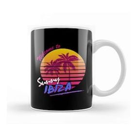 Baskı Dükkanı Welcome To Sunny Ibiza Porselen Beyaz Kupa Bardak