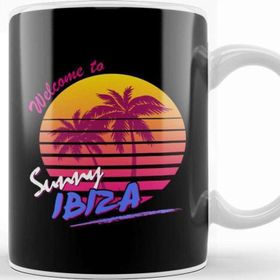 Baskı Dükkanı Welcome To Sunny Ibiza Porselen Beyaz Kupa Bardak
