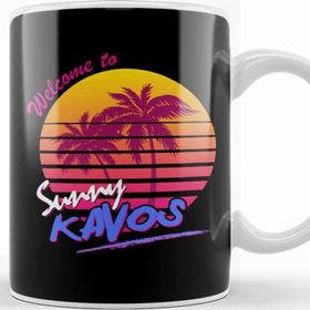 Baskı Dükkanı Welcome To Sunny Kavos Beyaz Porselen Kupa Bardak