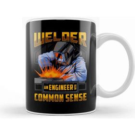 Baskı Dükkanı Welder An Engineer With Common Sense Funny Welding Porselen Beyaz Kupa Bardak