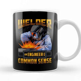 Baskı Dükkanı Welder An Engineer With Common Sense Funny Welding Porselen Beyaz Kupa Bardak
