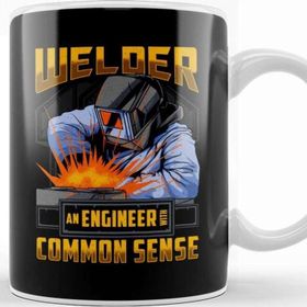 Baskı Dükkanı Welder An Engineer With Common Sense Funny Welding Porselen Beyaz Kupa Bardak