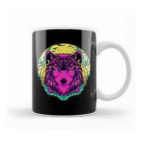 Baskı Dükkanı Werewolf Fierce Wolf Mythical Creature Majestic Beyaz Porselen Kupa Bardak