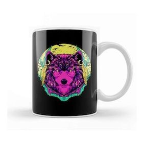 Baskı Dükkanı Werewolf Fierce Wolf Mythical Creature Majestic Beyaz Porselen Kupa Bardak