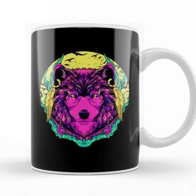 Baskı Dükkanı Werewolf Fierce Wolf Mythical Creature Majestic Beyaz Porselen Kupa Bardak