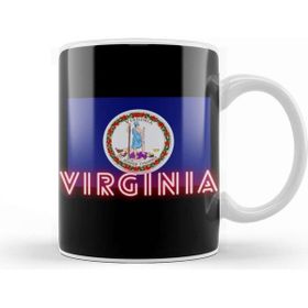 Baskı Dükkanı West Virginia Art Beyaz Porselen Kupa Bardak