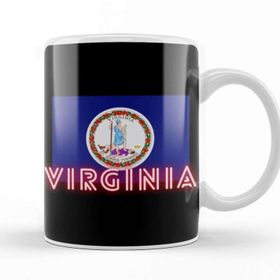 Baskı Dükkanı West Virginia Art Beyaz Porselen Kupa Bardak