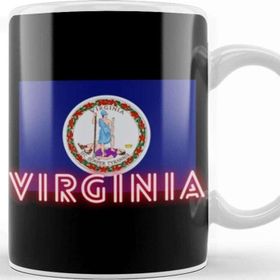 Baskı Dükkanı West Virginia Art Beyaz Porselen Kupa Bardak