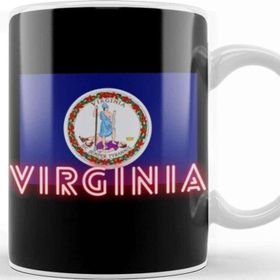 Baskı Dükkanı West Virginia Art Beyaz Porselen Kupa Bardak