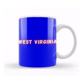 Baskı Dükkanı West Virginia Beyaz Porselen Kupa Bardak