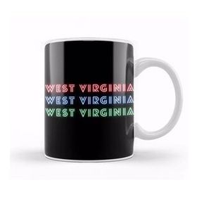 Baskı Dükkanı West Virginia Beyaz Porselen Kupa Bardak