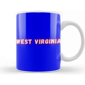 Baskı Dükkanı West Virginia Beyaz Porselen Kupa Bardak