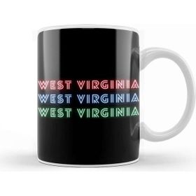 Baskı Dükkanı West Virginia Beyaz Porselen Kupa Bardak