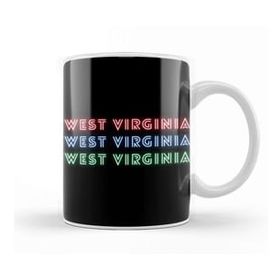 Baskı Dükkanı West Virginia Beyaz Porselen Kupa Bardak