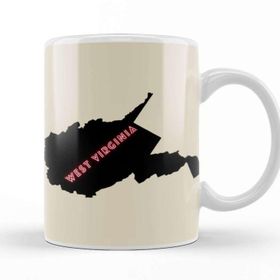 Baskı Dükkanı West Virginia Quote Beyaz Porselen Kupa Bardak