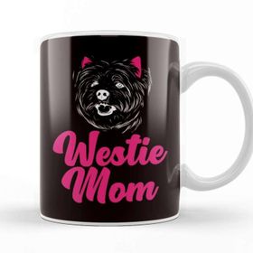 Baskı Dükkanı Westie Mom West Highland Terrier Mother Dog Breed Owner Beyaz Porselen Kupa Bardak