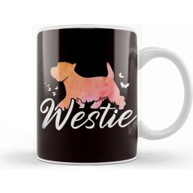 Baskı Dükkanı Westie West Highland Terrier Dog Breed Dogs Owner Lover Beyaz Porselen Kupa Bardak