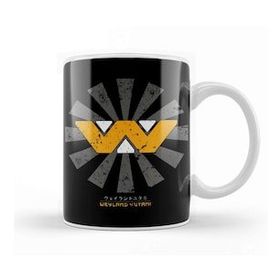 Baskı Dükkanı Weyland Yutani Retro Japanese Alien Beyaz Porselen Kupa Bardak
