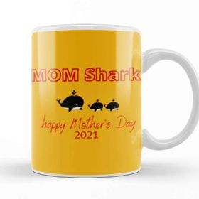 Baskı Dükkanı Whale Mothers Day 2021 Beyaz Porselen Kupa Bardak
