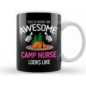 Baskı Dükkanı What An Awesome Camp Nurse Looks Like Beyaz Porselen Kupa Bardak