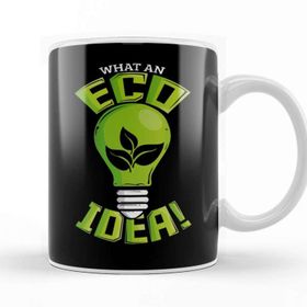 Baskı Dükkanı What An Eco Idea Funny Earth Day Beyaz Porselen Kupa Bardak