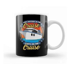 Baskı Dükkanı What Happened On The Cruise Stays On The Cruise Beyaz Porselen Kupa Bardak