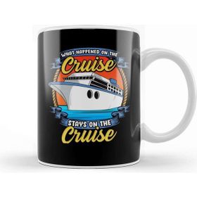 Baskı Dükkanı What Happened On The Cruise Stays On The Cruise Beyaz Porselen Kupa Bardak