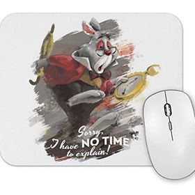 Baskı Dükkanı White Rabbit the White Rabbit Mouse Pad