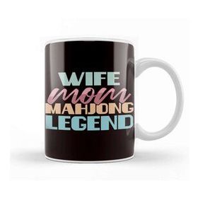 Baskı Dükkanı Wife Mom Mahjong Legend Mah-Jongg Player Solitaire Chinese Kupa Bardak
