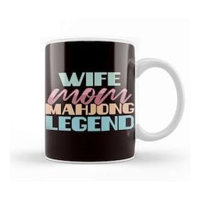 Baskı Dükkanı Wife Mom Mahjong Legend Mah-Jongg Player Solitaire Chinese Kupa Bardak