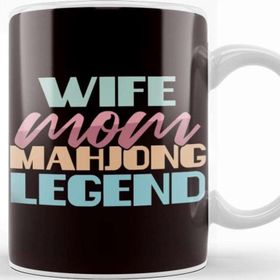 Baskı Dükkanı Wife Mom Mahjong Legend Mah-Jongg Player Solitaire Chinese Kupa Bardak