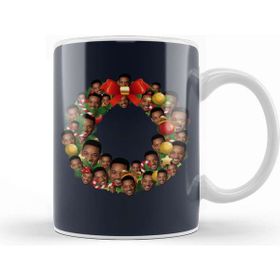 Baskı Dükkanı Will Smith Fresh Prince Multiface Christmas Wreath Kupa Bardak