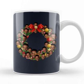 Baskı Dükkanı Will Smith Fresh Prince Multiface Christmas Wreath Kupa Bardak