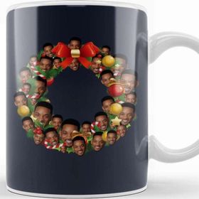 Baskı Dükkanı Will Smith Fresh Prince Multiface Christmas Wreath Kupa Bardak