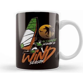 Baskı Dükkanı Wind Season Windsurfing Windsurfer Sunset Ocean Wave Surfing Kupa Bardak