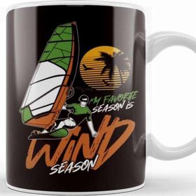 Baskı Dükkanı Wind Season Windsurfing Windsurfer Sunset Ocean Wave Surfing Kupa Bardak