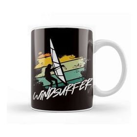 Baskı Dükkanı Windsurfer Wave Ocean Windsurfing Sailboarding Surfing Beyaz Porselen Kupa Bardak