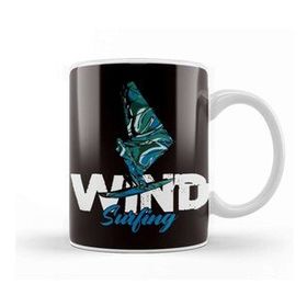 Baskı Dükkanı Windsurfing Windsurfer Sailboarding Water Sports Ocean Wave Beyaz Porselen Kupa Bardak