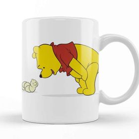 Baskı Dükkanı Winnie Pooh Pooh 2 Beyaz Porselen Kupa Bardak